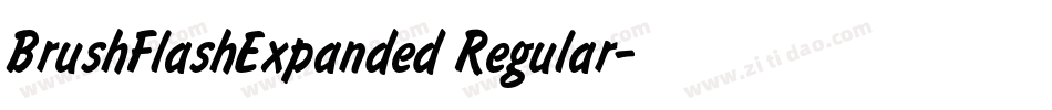 BrushFlashExpanded Regular字体转换